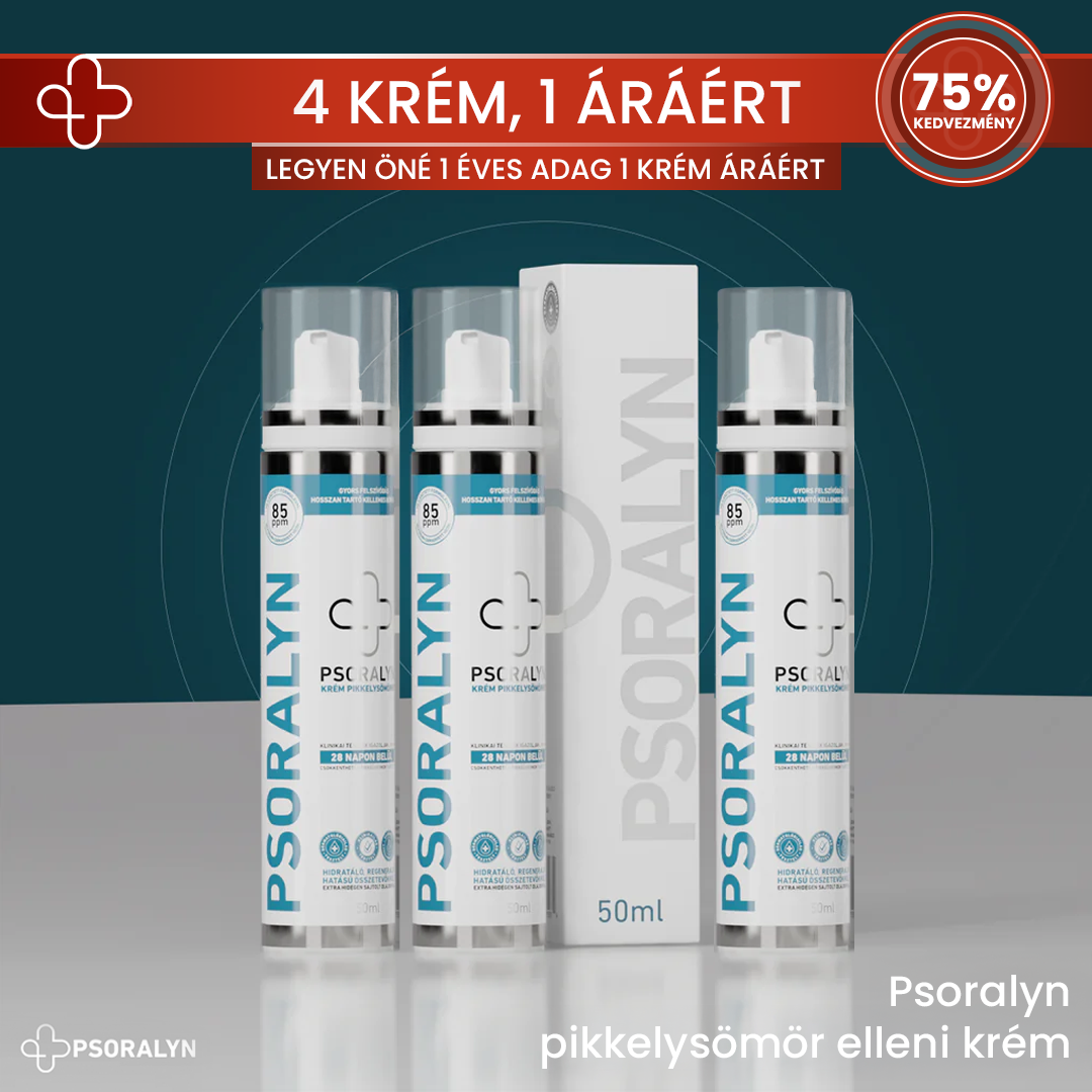 Psoralyn - pikkelysömör elleni krém (85ppm) - Egy éves csomag (4 db)